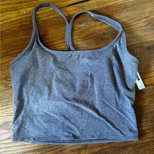 PINK Victoria's Secret Gray Cropped Tank Top